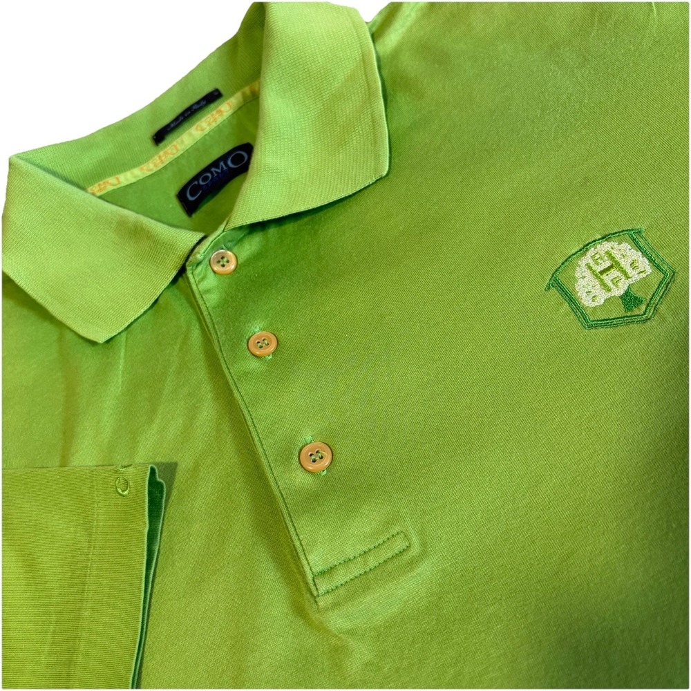 Como Sport Golf Polo Shirt‎ Mens XL Grass Green Double Mercerized Italy Made NEW